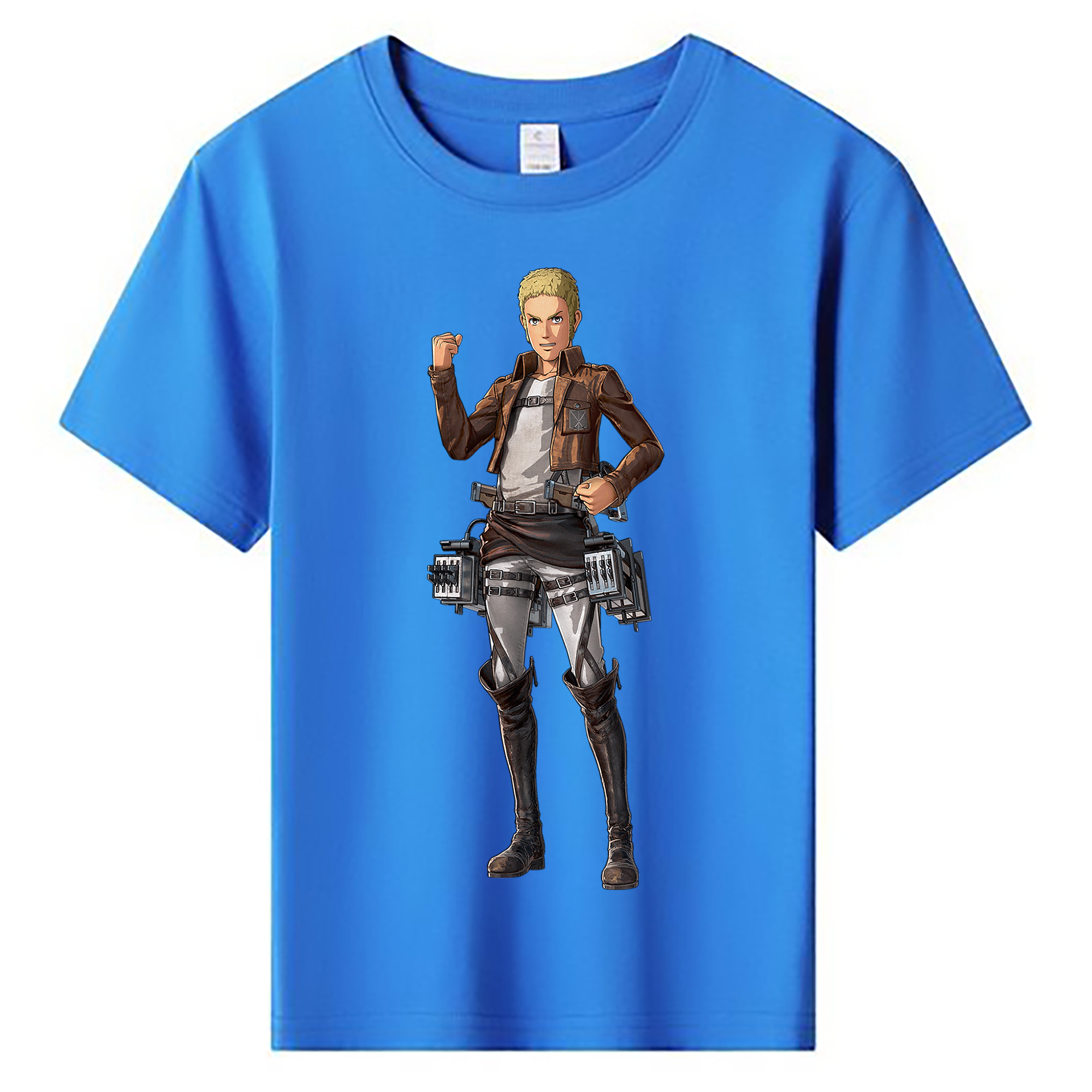 （画像用） 進撃の巨人 ライナー・ブラウン Attack on Titan Reiner Braun 綿100％キッズTシャツ（フロントプリント）